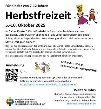 Herbstfreizeit 5.-10. Oktober 2025